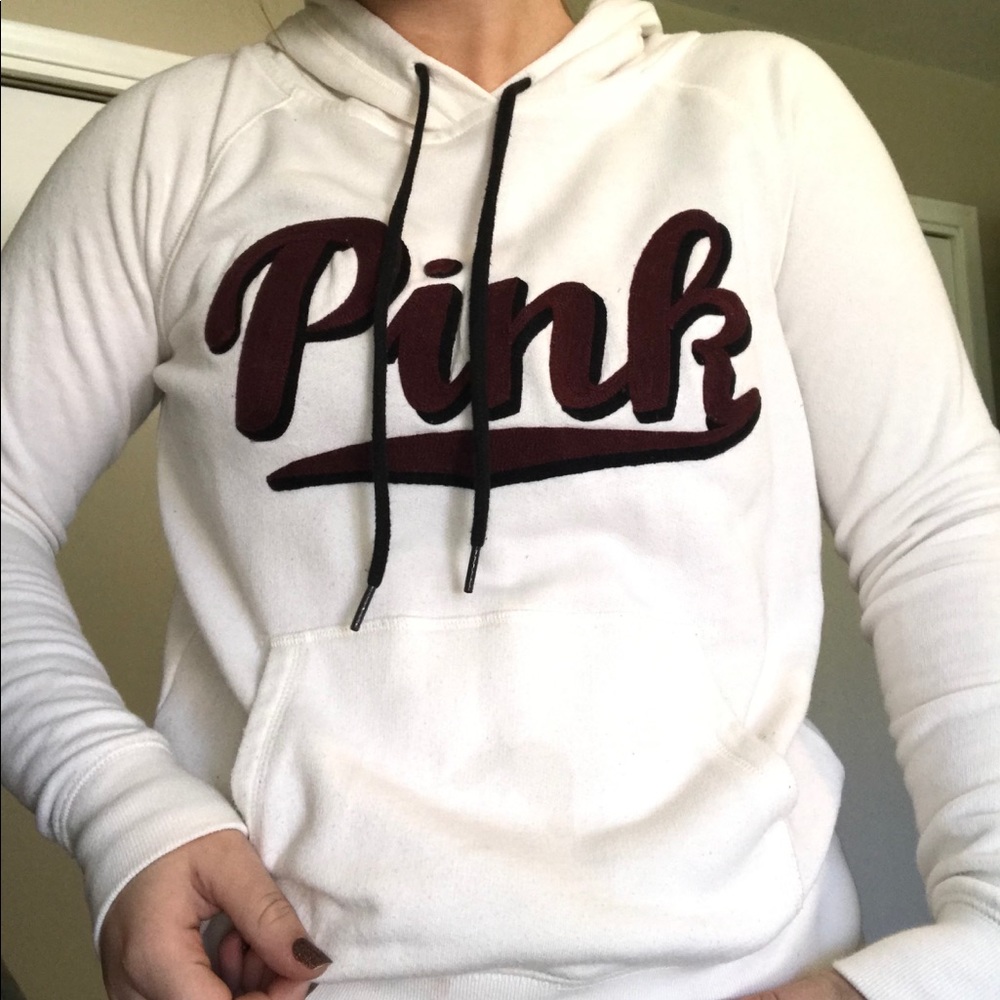 White PINK hoodie